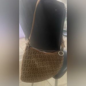 Authentic small/mini Fendi oyster zucca bag Ret $799